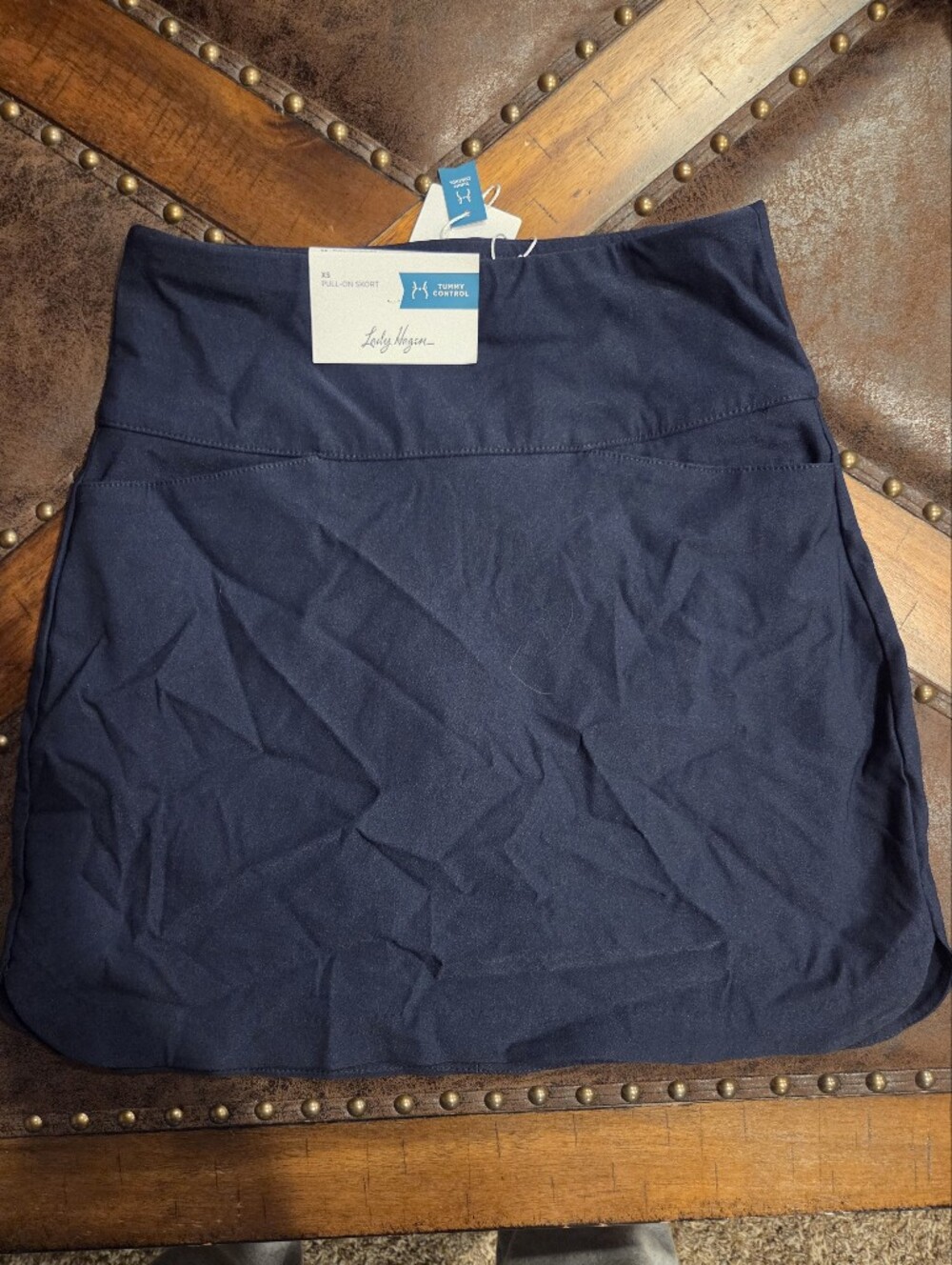 Lady Hagen Navy Pull-On Skort With Tummy Control, Xs